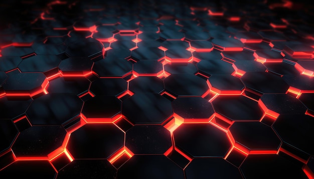 Abstract Futuristic background with hexagons dark scifi hitech wallpaper