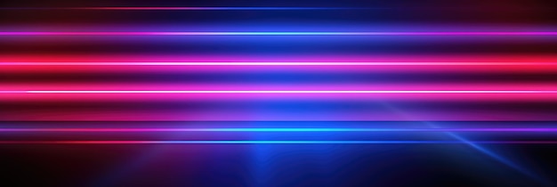 Abstract futuristic background with pink blue glowing neon lines Generative AI