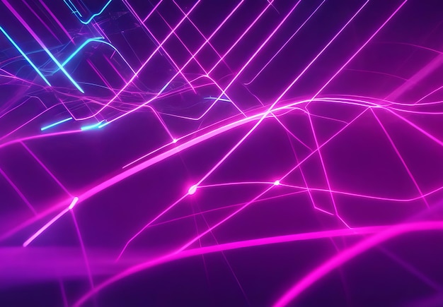 abstract futuristic background with pink blue glowing neon moving high speed wave lines and bokeh li