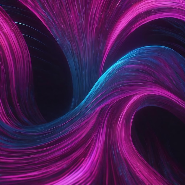 Abstract futuristic background with pink blue glowing neon moving high speed wave lines