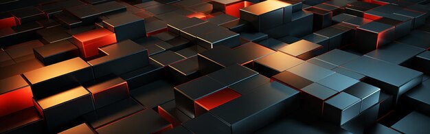 Abstract futuristic cubes shape background 3d render illustration