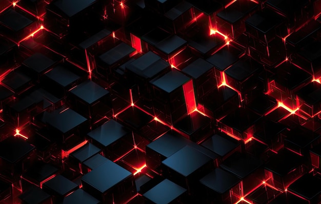 Abstract futuristic cubes shape seamless background 3d render illustration