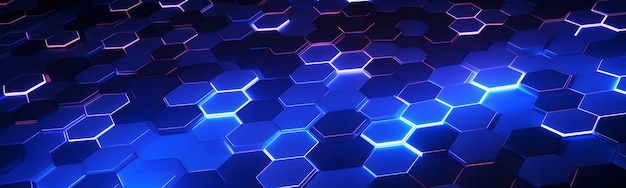 Abstract futuristic digital geometric technology hexagon