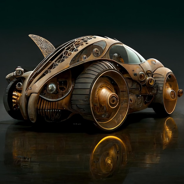 Abstract futuristic fantasy car generative ai