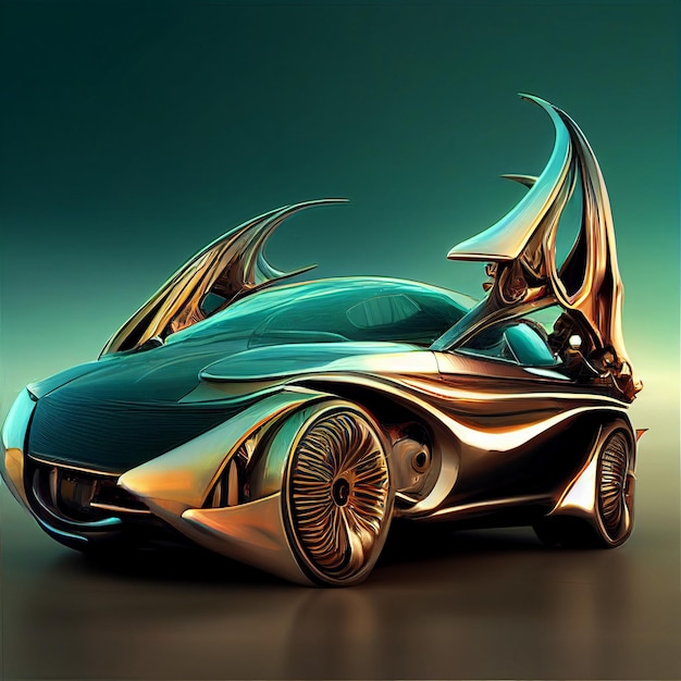 Abstract futuristic fantasy car generative ai