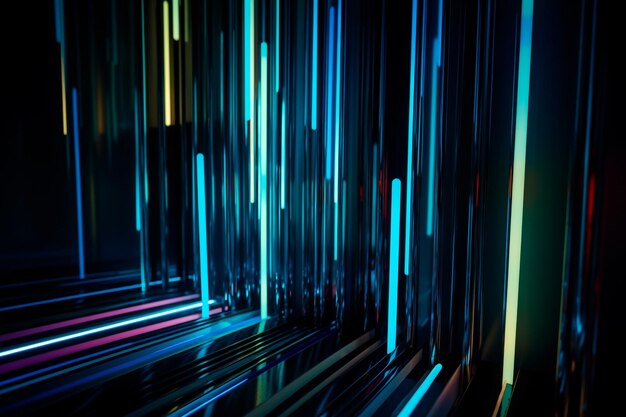 abstract futuristic glowing neon moving high speed wave lines bokeh lights Data transfer concept