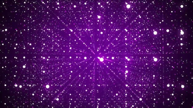 abstract futuristic infinite flow of scientific data network structure of an array of points outer space background big data visualization 3d rendering