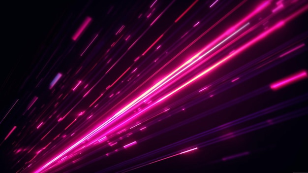 写真 抽象的な未来的な紫色のホットピンク赤光ファイバーレーザーledストリングライト技術の背景