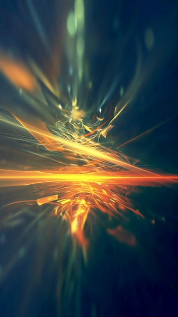 Abstract futuristic technology background with fractal horizon