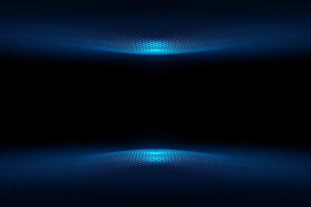 Abstract Futuristic Technology cyber space blue wave background 3d rendering