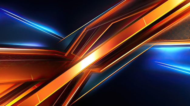 abstract futuristic technology glass metal style blue carbon copper color background wallpaper banner generative ai