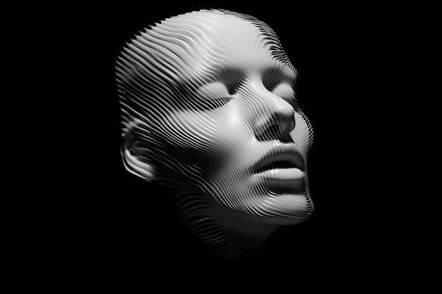 Abstract Gaze Monochrome Menselijk gezicht