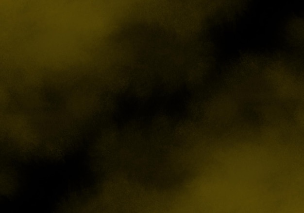 Abstract Gele waterverf op zwarte achtergrond