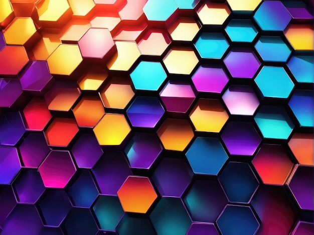 Abstract geometric background hexagon network technology