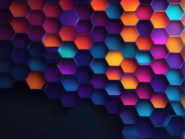 Abstract geometric background hexagon network technology