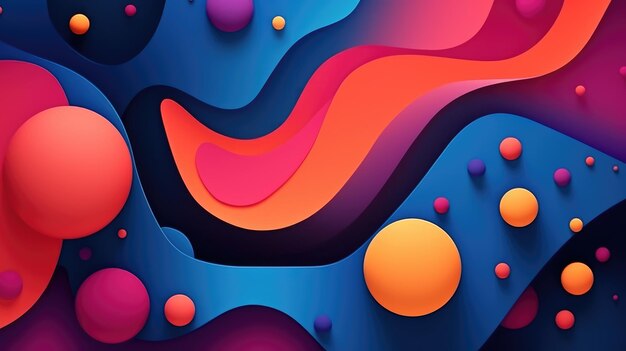 Abstract geometric background in Memphis style