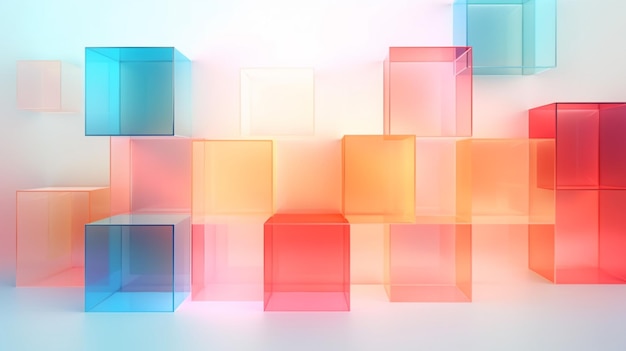 Abstract geometric background translucent glass