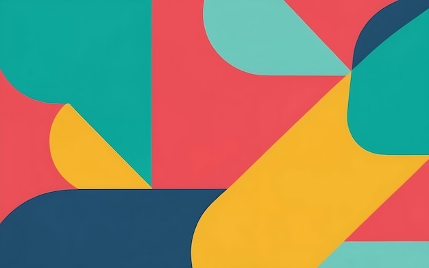 Abstract geometric background with colorful shapes Flat style minimal concept