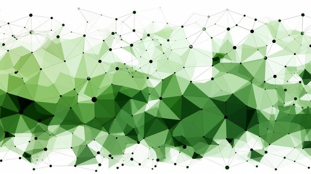 Photo abstract geometric background with green and black dots generative ai