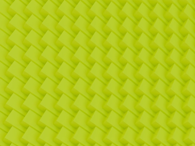 밝은 녹색 3d 큐브와 추상적인 기하학적 배경입니다. 현대 추상 3d 밝은 녹색 큐브