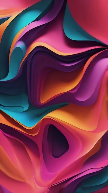 Abstract geometric background with liquid shapes generative ai