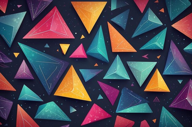 三角形の形状のパターンを持つ抽象的な幾何学的な背景