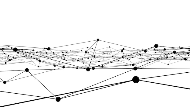 抽象的な幾何学的背景通信システム接続ネットワークsystem3dレンダリング