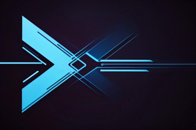 Photo abstract geometric blue neon background wallpaper