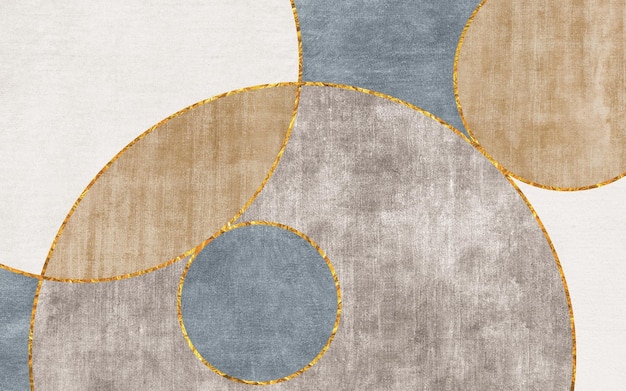 Abstract geometric circle carpet