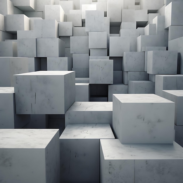 Abstract geometric concrete background 3d render illustration