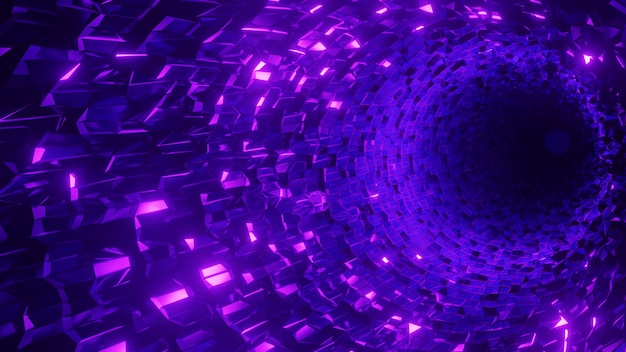 Abstract geometric crystal tunnel  background