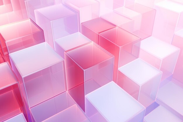 Abstract geometric cubes background Beautiful illustration picture Generative AI