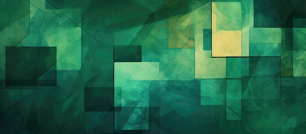 Abstract geometric design in green palette