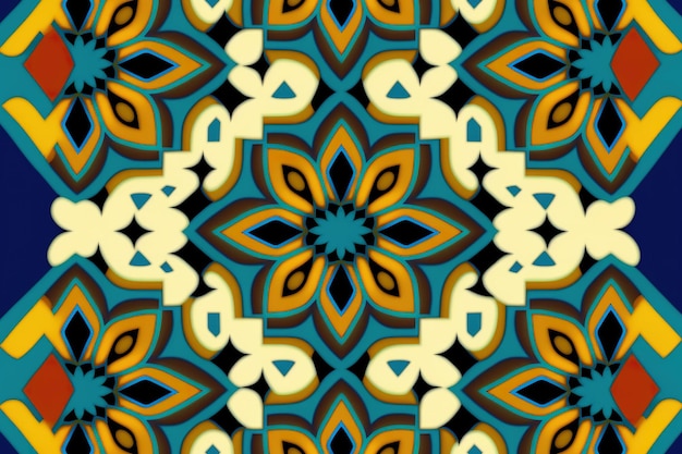 Abstract geometric design made using ethnic ornamental motifs Packing textile