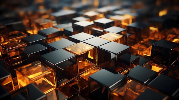 abstract geometric gold background