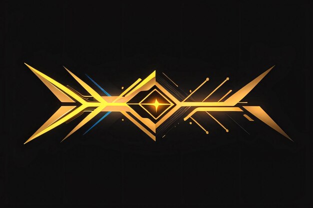 Photo abstract geometric gold neon background wallpaper