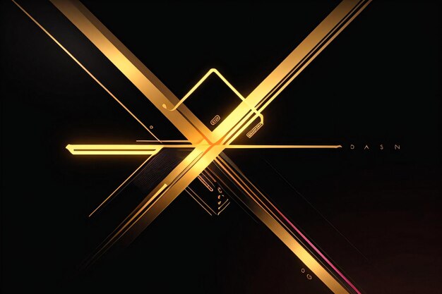 Abstract geometric gold neon background wallpaper