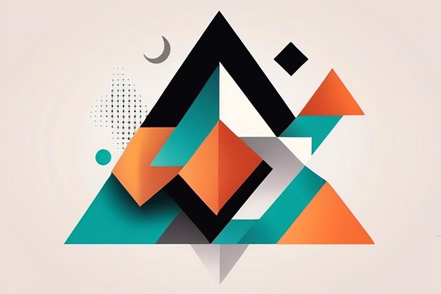 Photo abstract geometric graphic element vector