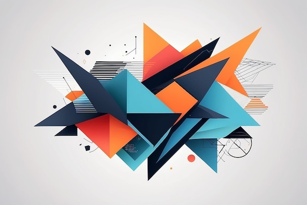 Photo abstract geometric graphic element vector