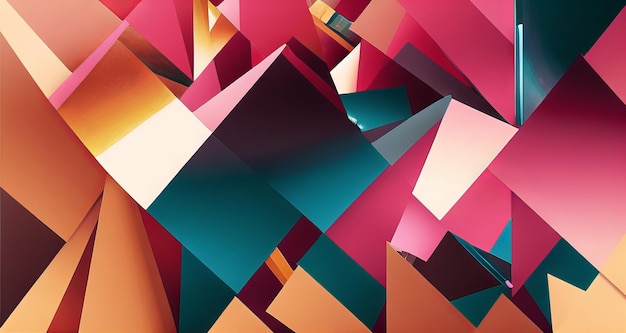 Абстрактный геометрический фон Холи красочный взрыв краски изолированный широкий панорамный фон Ai создан