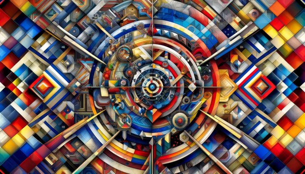 Abstract Geometric Kaleidoscope Artwork