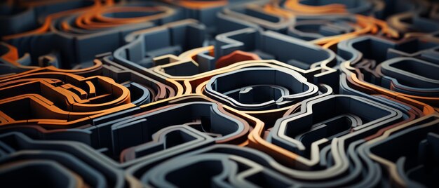 Foto labirinto geometrico astratto