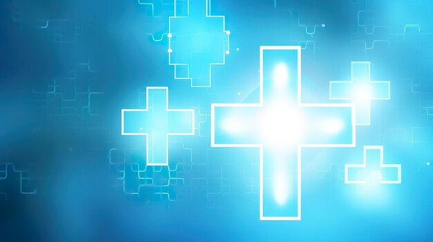 Photo abstract geometric medical cross shape medicine