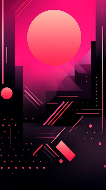 Photo abstract geometric mobile wallpaper background