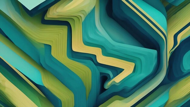 An abstract geometric pattern in shades of blue and green generative ai