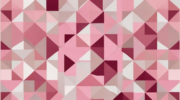 Abstract Geometric Pattern in Shades of Pink