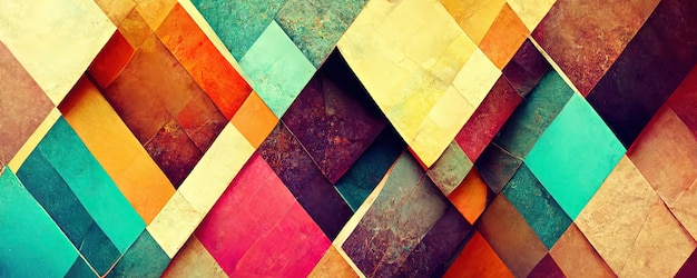 Abstract geometric pattern with warm colors