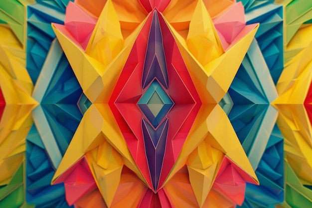 Abstract geometric patterns in a kaleidoscope of c