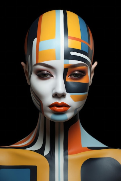 Abstract Geometric Portrait Of A Woman 8