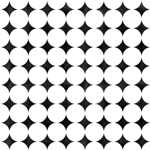 abstract geometric seamless pattern. black and white minimalist monochrome watercolor artwork with simple shapes and figures. watercolour circles shaped texture. print for textile, wallpaper, wrapping